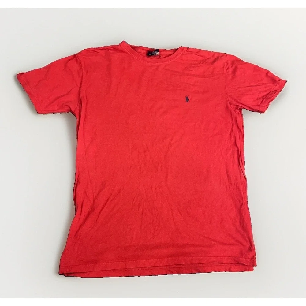 Vintage Polo Ralph Lauren T Shirt Mens XL Blue Red Sleeve Thrashed